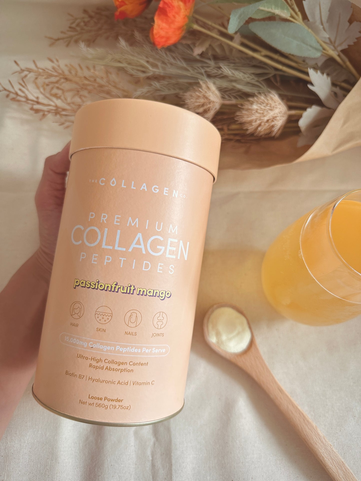 澳洲The Collagen Co. 水解膠原蛋白胜肽罐裝 - 百香果芒果